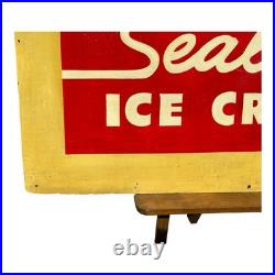 Vintage Huge Sealtest Ice Cream Advertising Sign on Board Vintage Huge Sealtest Ice Cream Advertising Sign on Board