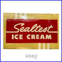 Vintage Huge Sealtest Ice Cream Advertising Sign on Board Vintage Huge Sealtest Ice Cream Advertising Sign on Board