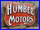 Vintage-Humber-Motors-Enamel-Advertising-Sign-Automobilia-Motoring-Cycle-RARE-01-izpg