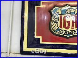 Vintage IGA Grocery Store Porcelain Sign antique advertising 16 foot