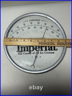 Vintage Imperial Ice Cream Advertising Thermometer Sign 9 Standard Therm Co USA Vintage Imperial Ice Cream Advertising Thermometer Sign 9 Standard Therm Co USA