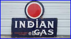 Vintage Indian Gas Porcelain Sign Havoline Texaco Early Sign No Reserve