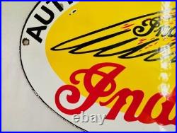 Vintage Indian Motorcycle Authorized Dealer Porcelain Sign Vintage Indian Motorcycle Authorized Dealer Porcelain Sign