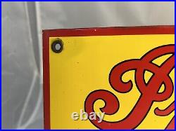 Vintage Indian Motorcycle Porcelain Sign Old Authorized Service Dealer