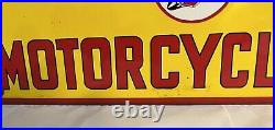 Vintage Indian Motorcycle Porcelain Sign Old Authorized Service Dealer