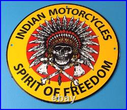 Vintage Indian Motorcycles Sign Gas Pump Service Station Porcelain Sign