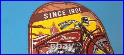 Vintage Indian Motorcycles Sign Gas Service Station Biker Porcelain Sign