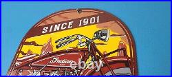 Vintage Indian Motorcycles Sign Gas Service Station Biker Porcelain Sign