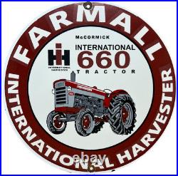 Vintage International Harvester Porcelain Dealer Sign Gasoline Gas Oil Tractor Vintage International Harvester Porcelain Dealer Sign Gasoline Gas Oil Tractor