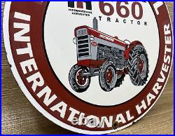 Vintage International Harvester Porcelain Dealer Sign Gasoline Gas Oil Tractor Vintage International Harvester Porcelain Dealer Sign Gasoline Gas Oil Tractor