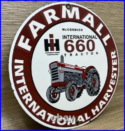 Vintage International Harvester Porcelain Dealer Sign Gasoline Gas Oil Tractor Vintage International Harvester Porcelain Dealer Sign Gasoline Gas Oil Tractor