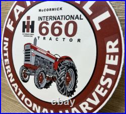 Vintage International Harvester Porcelain Dealer Sign Gasoline Gas Oil Tractor Vintage International Harvester Porcelain Dealer Sign Gasoline Gas Oil Tractor