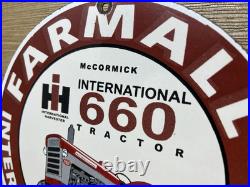 Vintage International Harvester Porcelain Dealer Sign Gasoline Gas Oil Tractor Vintage International Harvester Porcelain Dealer Sign Gasoline Gas Oil Tractor