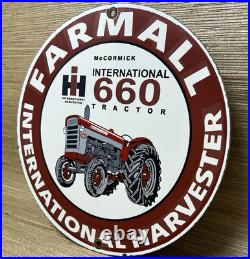 Vintage International Harvester Porcelain Dealer Sign Gasoline Gas Oil Tractor Vintage International Harvester Porcelain Dealer Sign Gasoline Gas Oil Tractor