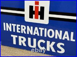 Vintage International Harvester Porcelain Dealership Sign Gas Sales Service Oil