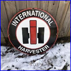 Vintage International harvester? Dealer porcelain sign large Display Large
