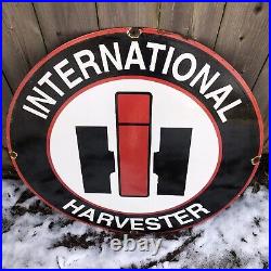 Vintage International harvester? Dealer porcelain sign large Display Large