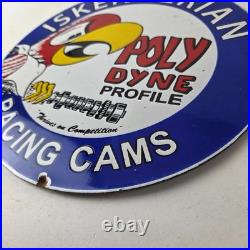 Vintage Iskenderian Racing Cams Porcelain Sign Mod Rod Auto Gas Pump Shop Sign