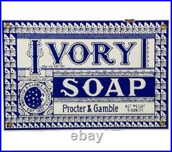 Vintage Ivory Soap Porcelain Sign Gas Station Grocery Store Hardware Motor Oil