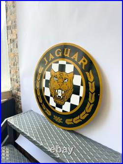 Vintage Jaguar Emblem Heavy Metal Sign XL 19.7 (50 cm)