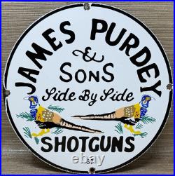 Vintage James Purdey & Sons Sign Dealership Shot Gun Bird Hunting Winchester