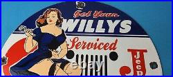 Vintage Jeep Vehicles Porcelain Sign Gas Pump Sales Service Sign