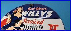 Vintage Jeep Vehicles Porcelain Sign Gas Pump Sales Service Sign