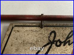 Vintage John Bean, advertising sign, antique metal steering service automotive Vintage John Bean, advertising sign, antique metal steering service automotive