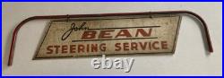 Vintage John Bean, advertising sign, antique metal steering service automotive Vintage John Bean, advertising sign, antique metal steering service automotive