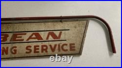 Vintage John Bean, advertising sign, antique metal steering service automotive Vintage John Bean, advertising sign, antique metal steering service automotive