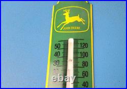 Vintage John Deere Porcelain Gas Automobile Farm Tractor Ad Sign Thermometer Vintage John Deere Porcelain Gas Automobile Farm Tractor Ad Sign Thermometer