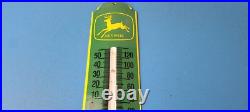 Vintage John Deere Porcelain Gas Automobile Farm Tractor Ad Sign Thermometer Vintage John Deere Porcelain Gas Automobile Farm Tractor Ad Sign Thermometer