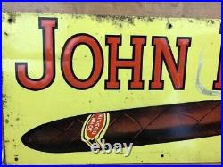 Vintage John Ruskin Cigars Advertising Tin Sign