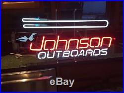 Vintage Johnsons outboard motor neon sign working stored since new