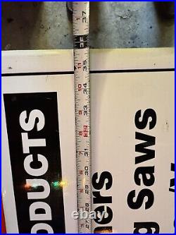 Vintage Jonsered Power Products Chainsaws Advertising Sign 36 Metal Embossed