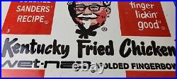 Vintage KFC Sign Kentucky Fried Chicken Fast Food Porcelain Gas Pump Sign