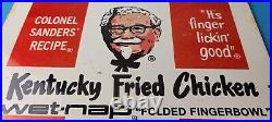 Vintage KFC Sign Kentucky Fried Chicken Fast Food Porcelain Gas Pump Sign