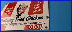 Vintage KFC Sign Kentucky Fried Chicken Fast Food Porcelain Gas Pump Sign