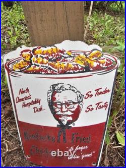 Vintage KFC Sign Kentucky Fried Chicken Fast Food Porcelain Sign 10 X 8 GAS Vintage KFC Sign Kentucky Fried Chicken Fast Food Porcelain Sign 10 X 8 GAS