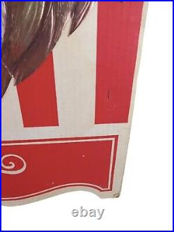 Vintage KRAFT Advertising Candy Circus LION Wonderflex Poster Store Display Sign