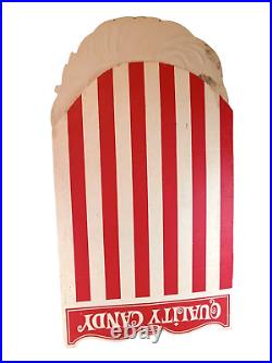 Vintage KRAFT Candy Advertising Circus LION Wonderflex Foil Store Display Sign