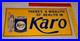 Vintage-Karo-Corn-Products-Indian-Maiden-17-5-Embossed-Metal-Gasoline-Oil-Sign-01-qugr