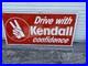 Vintage-Kendall-Motor-Oil-Gasoline-Metal-Gas-Horizontal-Sign-71x35-Wood-Frame-01-lck