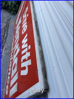 Vintage Kendall Motor Oil Gasoline Metal Gas Horizontal Sign 71x35 Wood Frame