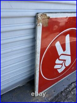 Vintage Kendall Motor Oil Gasoline Metal Gas Horizontal Sign 71x35 Wood Frame