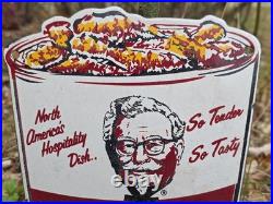 Vintage Kfc Kentucky Fried Chicken Porcelain Sign Appx 8×10