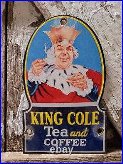 Vintage King Cole Porcelain Sign Tea Coffee Hot Beverage English Breakfast Gas
