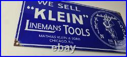 Vintage Klein Tools Porcelain Sign Auto Mechanic Gas Service Garage Shop Sign Vintage Klein Tools Porcelain Sign Auto Mechanic Gas Service Garage Shop Sign