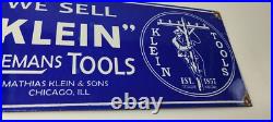 Vintage Klein Tools Porcelain Sign Auto Mechanic Gas Service Garage Shop Sign Vintage Klein Tools Porcelain Sign Auto Mechanic Gas Service Garage Shop Sign