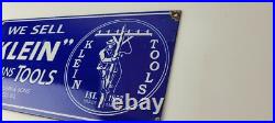 Vintage Klein Tools Porcelain Sign Auto Mechanic Gas Service Garage Shop Sign Vintage Klein Tools Porcelain Sign Auto Mechanic Gas Service Garage Shop Sign